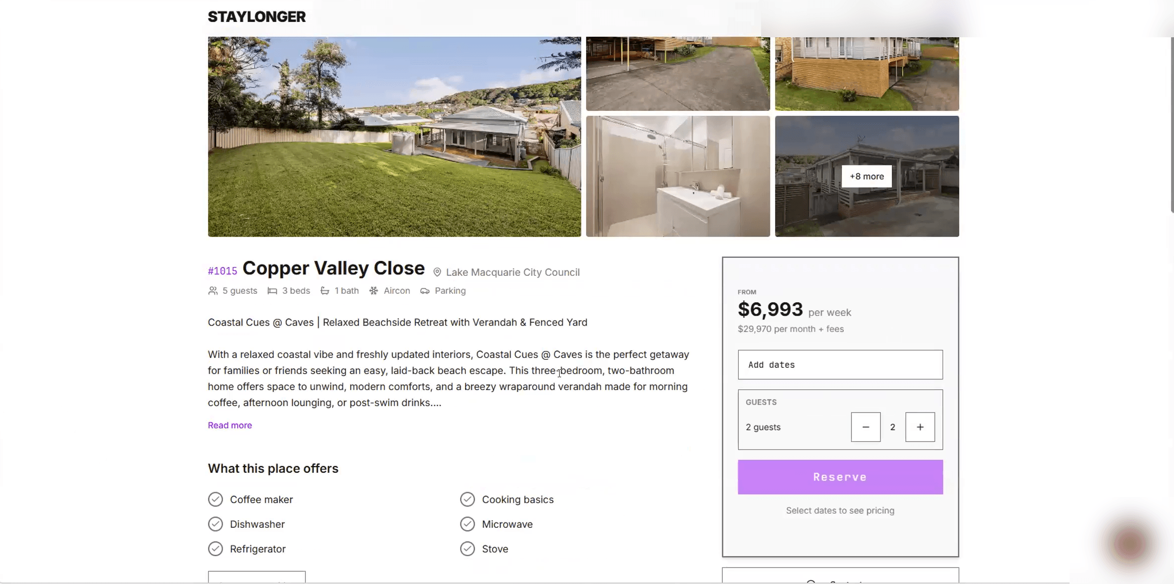 Your property page as guests will see it.